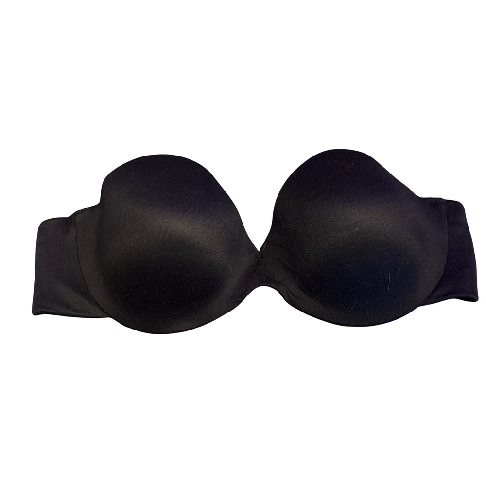 Maidenform Comfort Devotion Black Strapless Underwire Bra Full Figure 38B